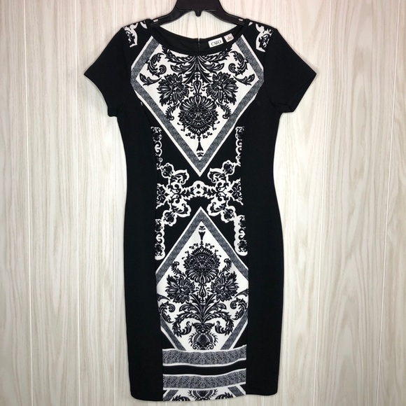 CATO Bodycon Black White Dress - Picture 1 of 5